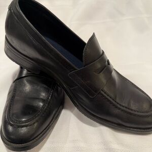 Cole Haan Black Leather Slip-On Loafers